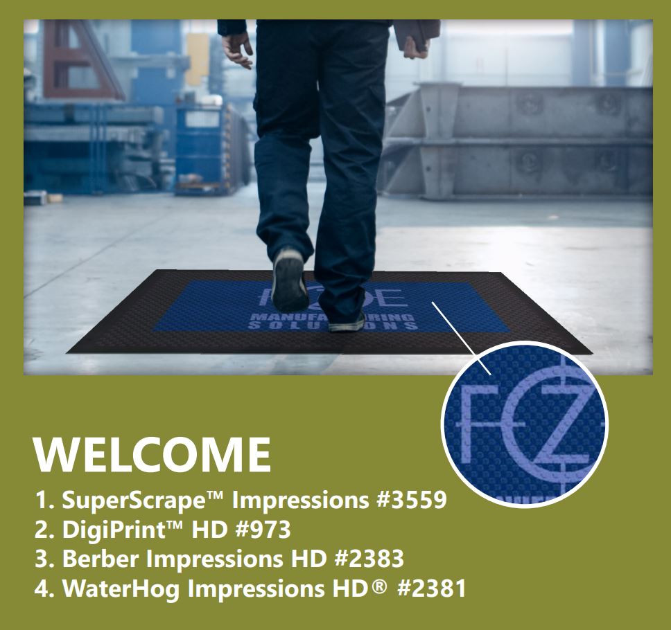 welcome color logo outdoor mat